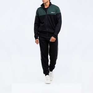 Men's Grey Solid Acid Wash Color Blocking Tracksuit Set <b>Full</b> <b>Zip</b> <b>Hoodie</b> Joggers Breathable Sporty Casual Wear Winter Regular Fit - Product Image 1