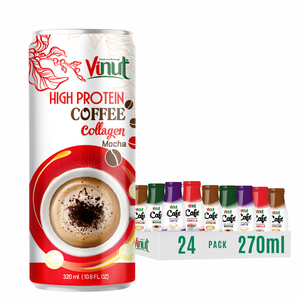 VINUT Collagen Coffee Drink 320ml - Arabica & Robusta Beans, sin OMG, sin lácteos, sin gluten, muestra gratis, OEM/ODM - Product Image 1