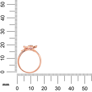 Bague Diamant Celestial Bloom : Bande en Or Jaune en forme de Boucle Infinie, Diamants Pavé au Centre 0,70 ct, Total 1,00 ct - Product Image 5