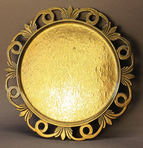 Modern luxury 13" durable Metal Serving <b>Tray</b> with custom pattern for wedding <b>dinners</b> and steak events - Product Image 5