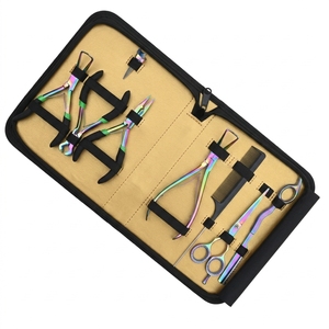 Kit d'outils personnalisés pour extensions capillaires : Pince à sertir et à retirer les micro-anneaux, Coupe-keratine, Peigne de sectionnement pour coiffeur - Product Image 1