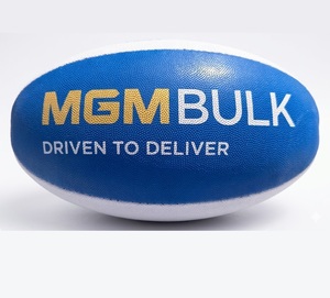 Ballon de rugby en caoutchouc MNI 11 pouces, ballon d'entraînement tout temps pour enfants / Ballon de rugby entièrement personnalisé - Product Image 1