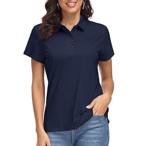 Polo pour femme à prix abordable, en coton, séchage rapide, manches courtes, design personnalisé, uni, idéal pour l'été – Nouvelle collection en promotion - Product Image 6