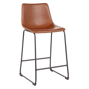 <span class=keywords><strong>Taburete</strong></span> de bar de cuero para <span class=keywords><strong>cocina</strong></span> de estilo <span class=keywords><strong>industrial</strong></span> retro - Product Image 1