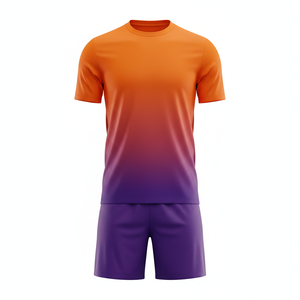 ชุดฟุตบอลแบบ unisex พร้อมกางเกงขาสั้น ชุดฝึกซ้อมแบบสองชิ้น ชุดกีฬาแห้งเร็ว รับผลิตตามแบบ OEM - Product Image 1