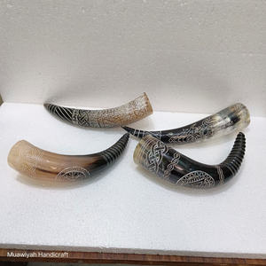 Top Quality Ox <b>Drinking</b> Horn Carved Iron <b>Stand</b> Luxury Style Decorative Eco-Friendly Feature Polished High Demand Product - Product Image 5