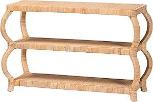 Elegant Rattan <b>Console</b> <b>Table</b> Made Of Solid Wood With Handwoven Rattan Design For Home Decoration - Product Image 3