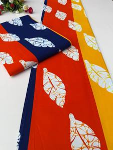 ผ้าฝ้ายพิมพ์ลายแอฟริกันแท้สำหรับเสื้อผ้าแฟชั่นสตรี งานฝีมือ และตัดเย็บ ลิเบีย - Product Image 6