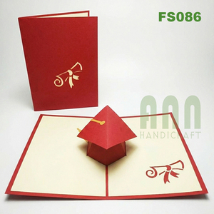 ANN HANDICRAFT FS086 Custom Printed Handmade 3D Pop Greeting Cards Graduation <b>Hat</b> Friendship Thank You Gift Card <b>Box</b> Style Paper - Product Image 4