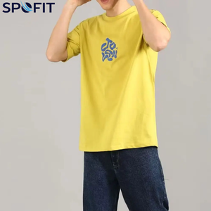 T-shirts unisexes surdimensionnés en gros, impression sérigraphique en mousse par transfert thermique, logo 3D personnalisé, t-shirts pour hommes - Product Image 6