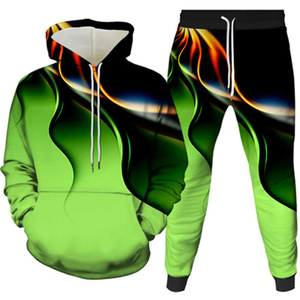 Nuevo Conjunto Deportivo de Invierno para Hombre, 100% Algodón, con Capucha, Transpirable, de Secado Rápido, con Cierre, 2 Piezas, Servicio OEM - Product Image 4