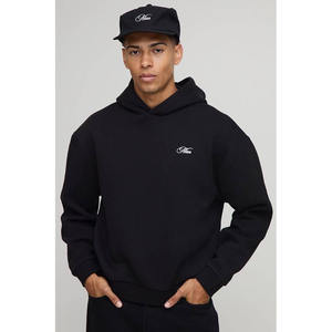 Sweat-shirts à capuche en coton de haute qualité avec logo personnalisé, impression DTG, 350 g/m², épaules tombantes, style décontracté pour hommes - Product Image 1