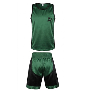 Uniforme Profesional de Kick Boxing con Logotipo Personalizado, Pantalones Cortos y Chalecos de Satén 100% Poliéster, Transpirable y Ligero - Product Image 2