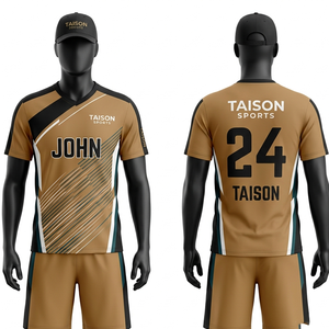 เสื้อฟลอร์บอลชาย โพลีเอสเตอร์ตาข่าย 180 GSM ระบายเหงื่อได้ดี พิมพ์ลายแบบซับลิเมชั่น สีส้ม เบจ ดำ พิมพ์โลโก้แบบซิลิโคนตามสั่ง - Product Image 4