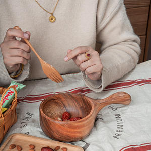 Ensemble de 6 spatules en bois durables et écologiques de couleur naturelle pour des expériences culinaires authentiques, ustensiles antiadhésifs - Product Image 6