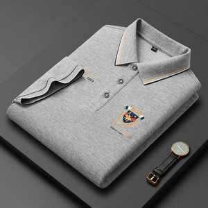 Polo de Alta Gama para Hombre de Secado Rápido, Transpirable, de Poliéster y Algodón, Manga Corta con Patrón Bordado - Product Image 5