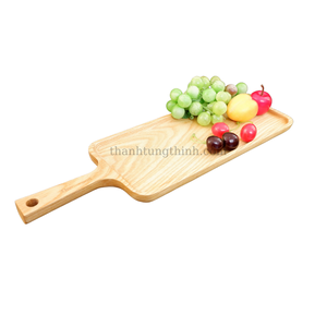 Plateau à fruits en bois, forme de feuille naturelle, bois d'acacia, finition mate durable, fabriqué au Vietnam - Product Image 5
