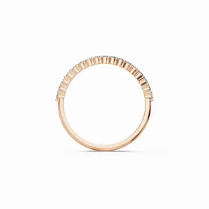 Graceful Radiance Stackable 18K Rose Gold Lab Grown Diamond <b>Ring</b> for Women 17 Stones Luxury IGI Certified - Product Image 4