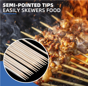 Natural Bamboo <b>Skewer</b> for BBQ Grilling Disposable Eco-Friendly Food Grade <b>Skewers</b> - Product Image 5