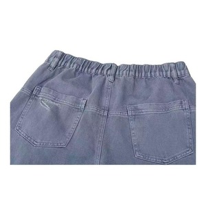 Pantalones anchos transpirables de mezclilla para mujer, de cintura alta, a la moda, para verano. - Product Image 4