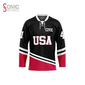 Uniformes de Hockey sobre Hielo al por Mayor, MOQ Bajo, Impresión Digital y Sublimación, Colores/Logotipos Personalizados, Ropa Deportiva 100% Poliéster para Adultos - Product Image 5