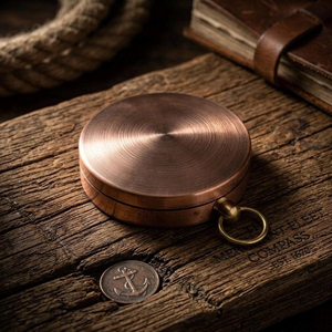<b>Antique</b> Pocket <b>Compass</b> Nautical Navigation <b>Compass</b> with Flip Cover Maritime Explorer <b>Compass</b> Travel Outdoor Adventure Gift - Product Image 3