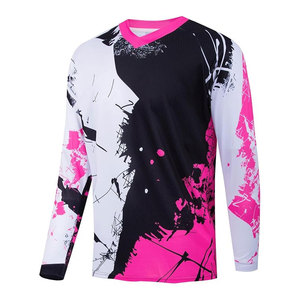 Maillot de cyclisme pour hommes à manches longues, t-shirt VTT, vêtements de cyclisme pour moto, respirant, séchage rapide, léger - Product Image 1