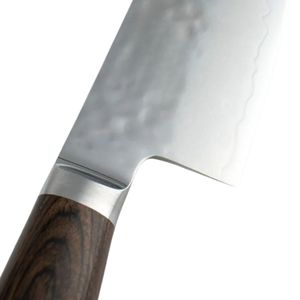 Cuchillos de Chef Premier de 6 Pulgadas, Hoja de Acero de Damasco Martillada, Cuchillos Profesionales de Cocina con Mango de Madera para Carne - Product Image 2