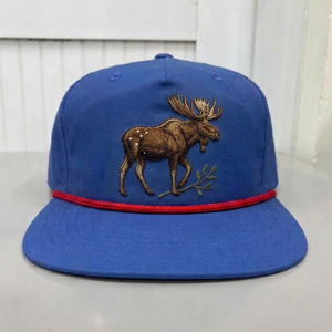 Casquette Snapback 5 Panneaux Personnalisée de Haute Qualité avec Cordon, Logo Cerf Brodé, Style Vintage, Imperméable, pour Golf et Extérieur, Type Trucker, Vietnam - Product Image 1