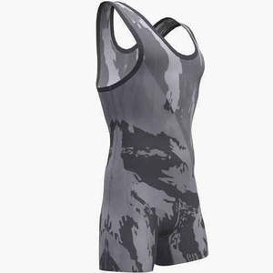 Combinaison de lutte sur mesure, devant 100% polyester, imprimé par décharge, tissu de haute qualité 260g, extensible, confortable et respirant - Product Image 5