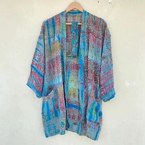 Tie Dye Kimono Jacket Tie Dye Beach Cover Up Boho Trending Kimono para ella - Product Image 1