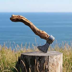 OEM THEWIZ CRAFTS Handmade Hand Forged Carbon Steel Hatchet Ash Wood <b>Handle</b> Industrial Grade Custom High Quality 3 1/2 Cutting - Product Image 1