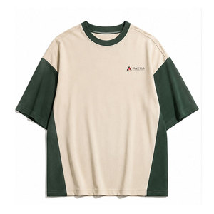 เสื้อยืดทรงครอปบ็อกซี่พรีเมียมสำหรับผู้ชาย ผ้าฝ้าย 100% ทรงโอเวอร์ไซส์ สวมใส่สบาย แขนสั้น คอกลม ลำลอง เป็นมิตรกับสิ่งแวดล้อม สีพื้น น้ำหนัก 220 กรัม - Product Image 1