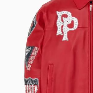 Chaqueta de Cuero Pelle de Primera Calidad para Hombre, Estilo Moderno con Cuero 100% Original, Bordado y Pedrería 2026 - Product Image 4