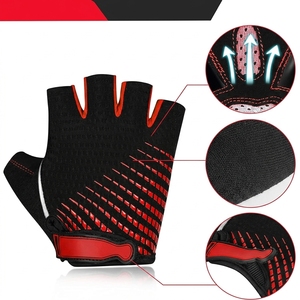Gants de cyclisme demi-doigts personnalisés de haute qualité, respirants, antichoc, avec rembourrage en gel, pour le vélo, vente en gros - Product Image 3