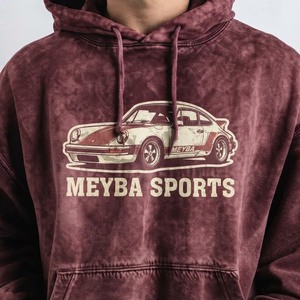 เสื้อสเวตเชิ้ตผ้าฟลีซโอเวอร์ไซส์ทรงหนา พิมพ์ลายรถยนต์สไตล์วินเทจ ล้างสีแบบแอซิดวอช ผ้าฝ้าย 100% สตรีทแวร์เรโทร แฟชั่นลำลอง - Product Image 3
