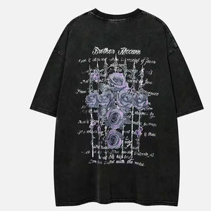 Camisetas DTG con Logotipo Personalizado, 100% Algodón Grueso, Estilo Vintage, Hombros Caídos, Corte Amplio, Cuello Redondo, para Hombre - Product Image 2