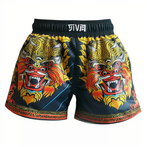 Custom Men's Wrestling <b>Shorts</b> Elastic Waist Casual Polyester/<b>Nylon</b> Stretch Breathable Quick Dry Boxing Gear Martial Arts Wear - Product Image 2