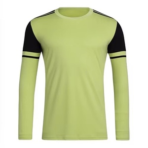 Maillot de football unisexe à manches courtes brodé, vert lime, col en V, en polyester anti-humidité, avec logo frontal et design à blocs de couleur unie - Product Image 4