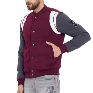 Custom Team Logo Varsity <b>Jacket</b> With <b>Leather</b> Sleeves And Wool Body Premium Chenille Patch Embroidered Letterman <b>Jacket</b> For Clubs - Product Image 2