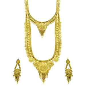 Juego de Collares de Novia Chapados en Oro de 14K, 18K y 24K, Joyería de Moda, Diseño Tradicional, Venta al Por Mayor - Product Image 2