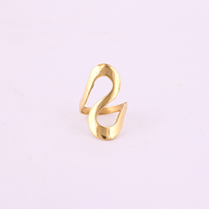 Elegante Anillo de Latón Trenzado Chapado en Oro para Mujer, Uso Diario - Product Image 1