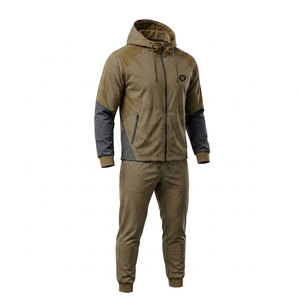 Traje cortavientos con cremallera completa para hombre, combinación de chaqueta y pantalones duraderos para fitness, caminar, viajar y comodidad diaria. - Product Image 2