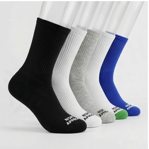 Crew <b>Socks</b> Geometric Pattern Blue <b>Breathable</b> Running <b>Socks</b> for Adults Spring Season - Product Image 3