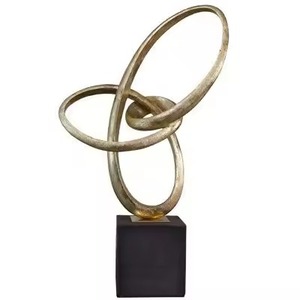 Polished Finish Metal Sculpture <b>Decorative</b> Showpiece Figurine Home Living Room Office <b>Table</b> <b>Decor</b> Interior Accent - Product Image 1