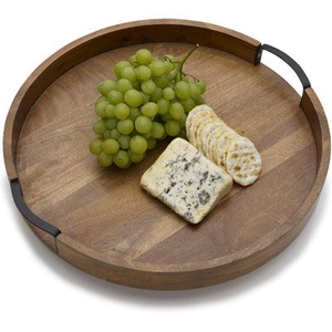 <b>Decorative</b> Wooden Serving Board Acacia Wood With Handle by blossom craft india - Product Image 1