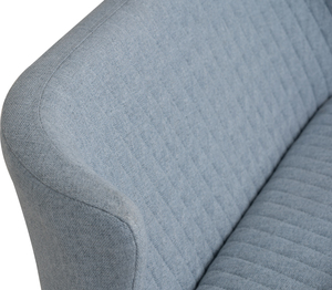 Mid Century Modern Upholstered <b>Bench</b> in Dark Gray Fabric with Solid Wood <b>Legs</b> with Backrest for Dining Room and Apartment - Product Image 5