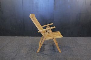 Outdoor Recliner <b>Folding</b> <b>Chair</b> Solid Teak Wood Well Sanded Finish for Outdoor <b>Dining</b> Use - Product Image 5
