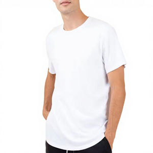 T-shirt décontracté surdimensionné pour homme 100 % coton 280 g, design personnalisé, épaules tombantes, motifs unis, haute qualité, t-shirt vierge 3D - Product Image 2