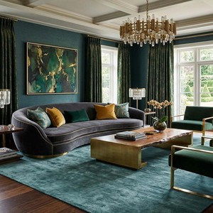 Alfombra de Color Verde Azulado Sólido |   Alfombra Moderna de Lana Tufted a Mano, Estilo Minimalista, Suave, Contemporánea, para Sala de Estar, Dormitorio, Decorativa - Product Image 6